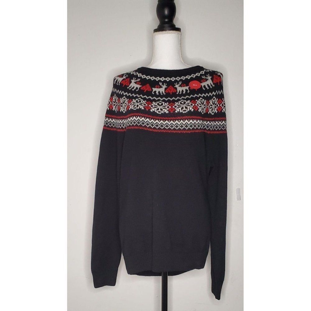 Charter Club Christmas Sweater L Black
